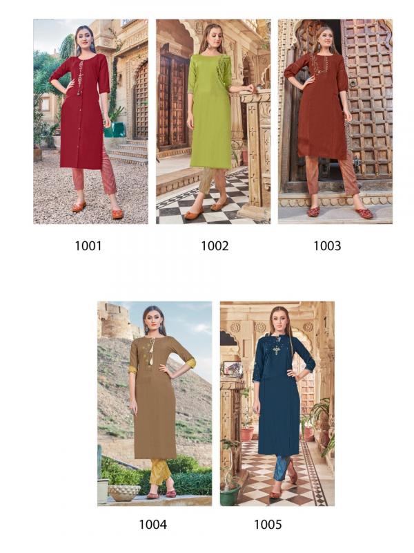 Rangkala-Senorita Rayon Kurti With Bottom Collection